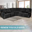 Housse pour canapé modulaire en velours extensible 7 pièces - Housse pour canapé en L inclinable - Lavable-411267622