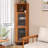 Cherry wood color Solid Corner cabinet