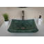 Lavabo de salle de bain vasque rectangulaire en marbre vert foncé 14,75 po Eden Bath