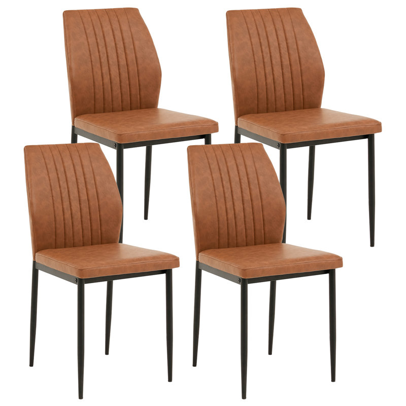 Chaises de salle à manger rembourrées Modern, Brown