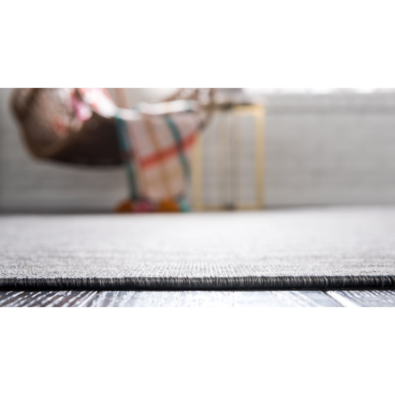 Tapis intérieur / extérieur gris Faircloth, Rectangle 7 pi 5 po x 10 pi