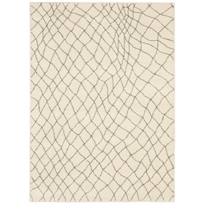 Tapis ivoire à motif géométrique McKenney