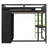 Wood Loft Bed with Desk, Open Wardrobe, and RGB Lighting for Gaming and Study-124823275