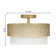 13.13"W Paredes Gold-Tone Ceiling Light with White Fabric Drum Shade