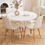 Ensemble de table de salle à manger 5 pièces avec 4 chaises en velours-1592802006-1592802003