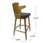 Ensemble de 2 tabourets de bar Mid-Century modernes, gris anthracite et naturel-119320483