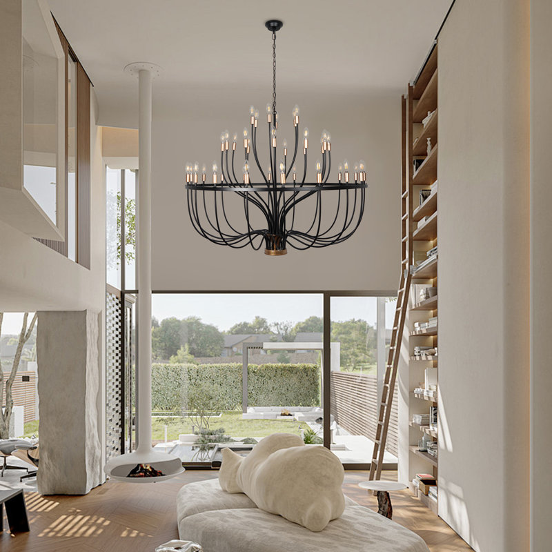 46 - Light Foyer Chandelier Farmhouse Chandelier Wagon Wheel Chandelier