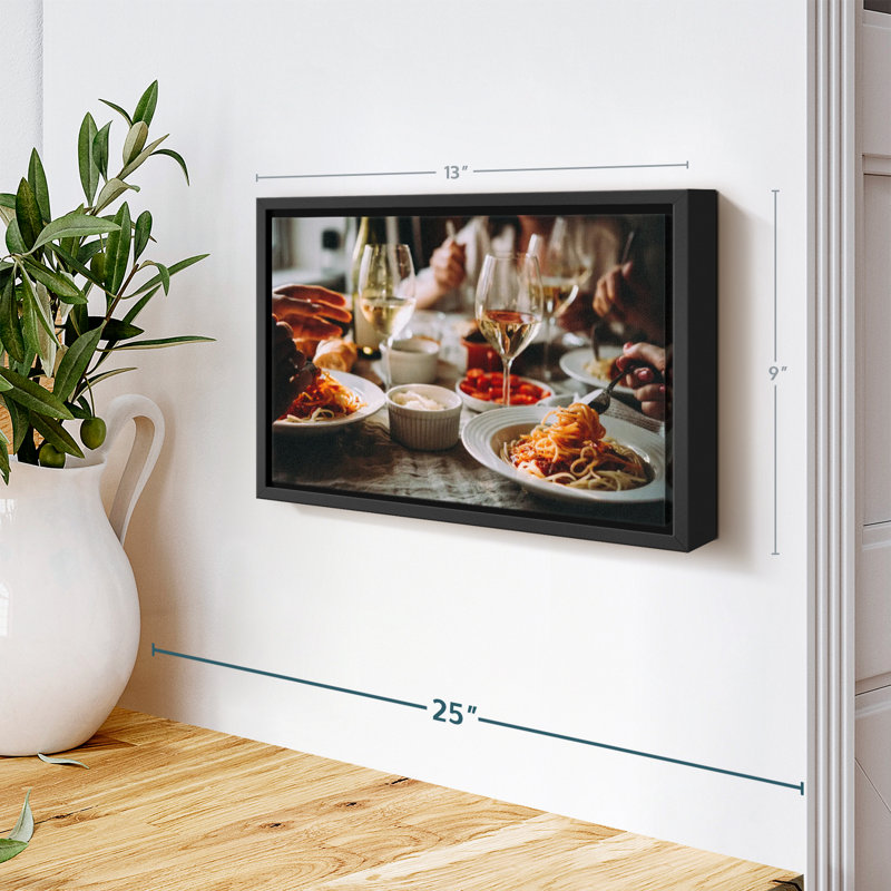 «Wine And Dine», reproduction sur toile, H 9 po x l 13 po