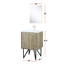 24 po Meuble-lavabo l 20 po x P 20 po, comptoir en marbre, robinet en nickel brossé, meuble-lavabo à 18 teintes et pratique, matériau durable-1627455949