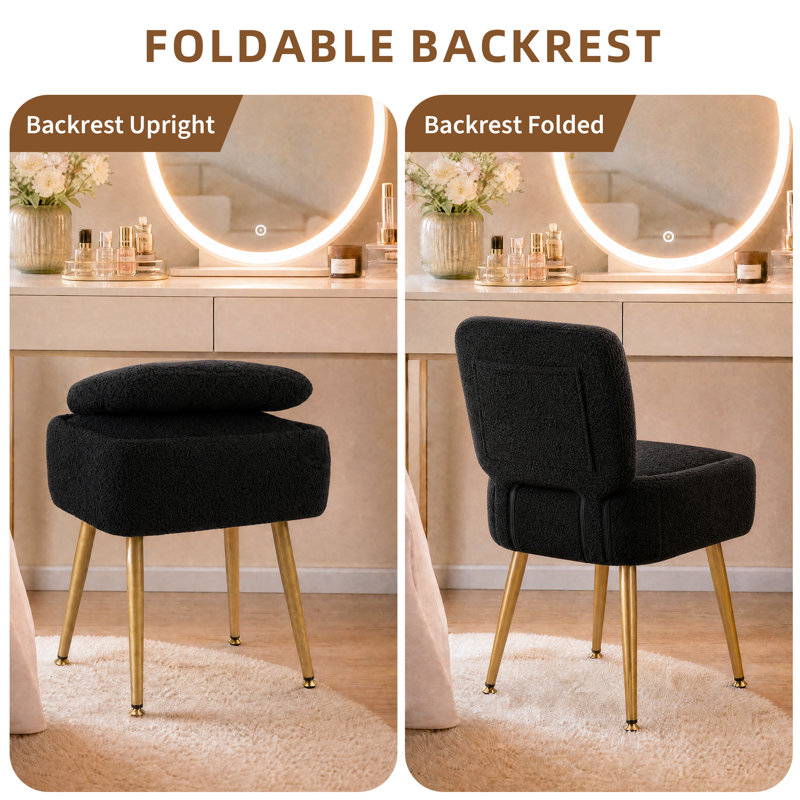 Upholstered Parsons Chair, Black
