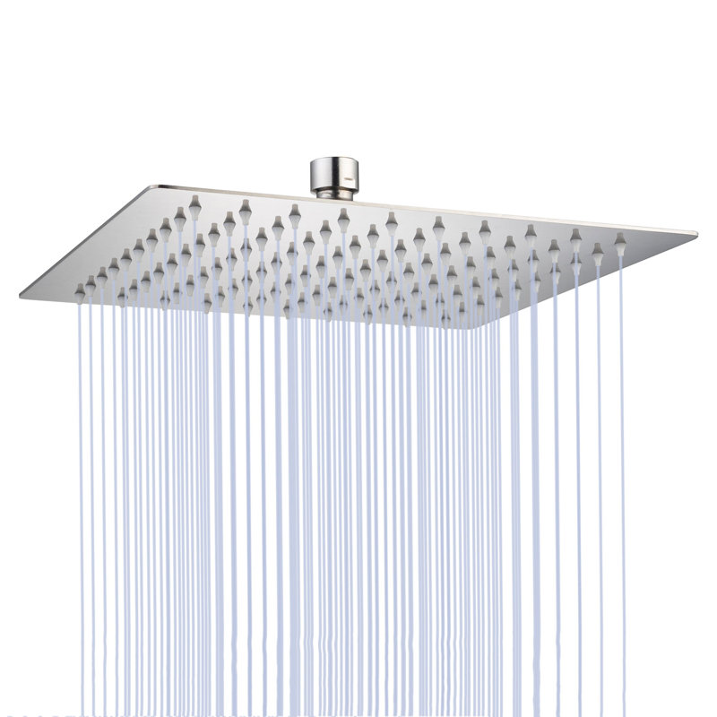 Pomme de douche fixe Rain, Nickel brossé