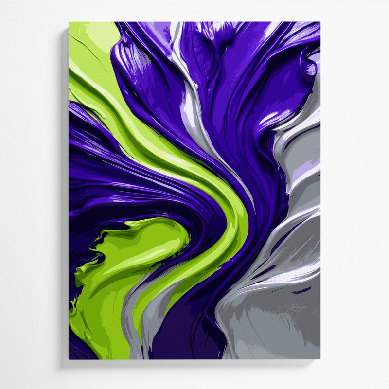 «Abstract Color Field 48», art mural sur toile mauve