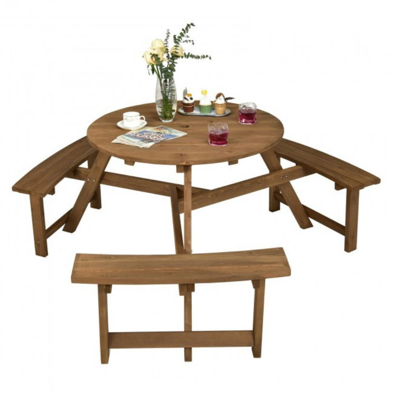 Table de pique-nique en bois Katari