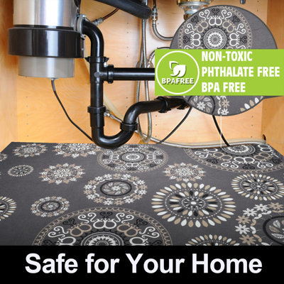 Tapis imperméable sous l'évier, doublures absorbantes à séchage rapide pour protéger les armoires, doublures de tablettes durables, antidérapantes et non adhésives, multi