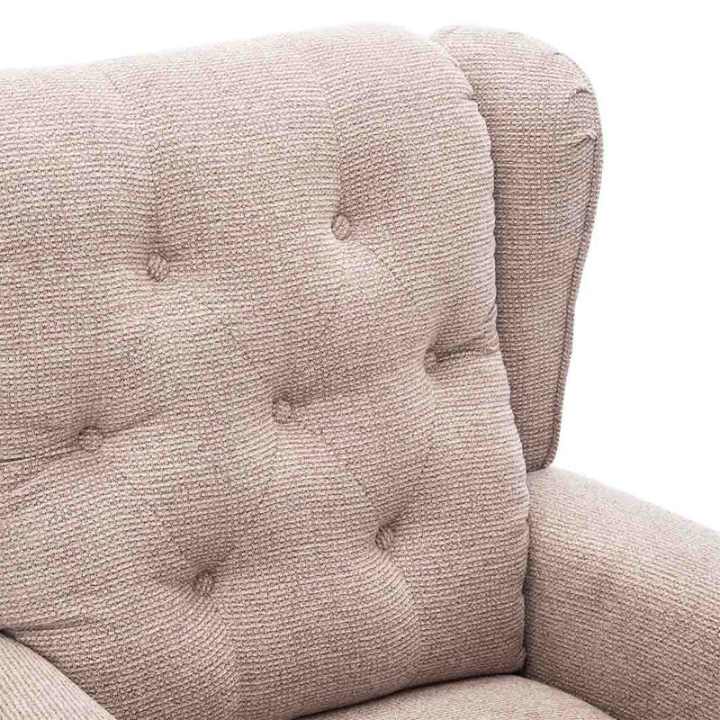 Avalon 83cm Wide Lift Assist Wing Chair Recliner, Beige