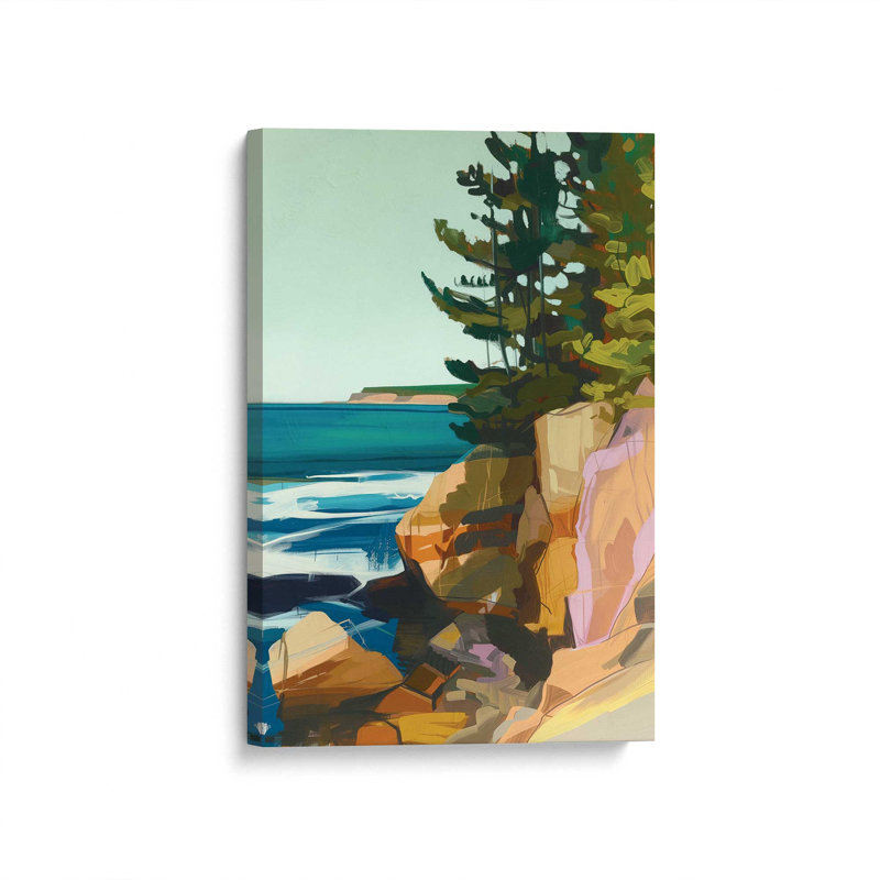 Seacliff Whispers V2 sur toile par Azure Artisanal Studio, reproduction, Toile tendue, H 48 po x l 32 po x P 1,25 po