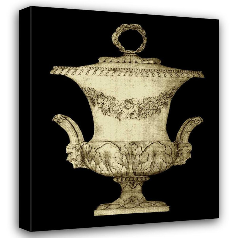 Art sur toile tendue, "Fleur De Lis Living Studio Gallery": Garden Antiquities III, H 17 po x l 15 po
