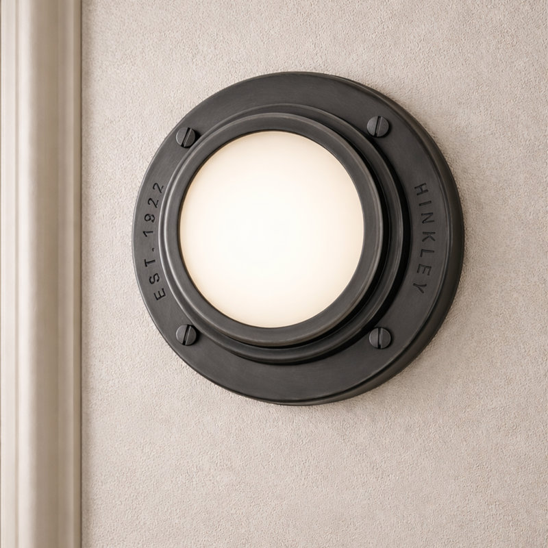 Porte 7" Flush Mount or Sconce - LED Included, Black Oxide