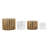 Pillar Ring Warm Gold Midcentury Modern Votive Hurricane Candle Holders - Set of 2