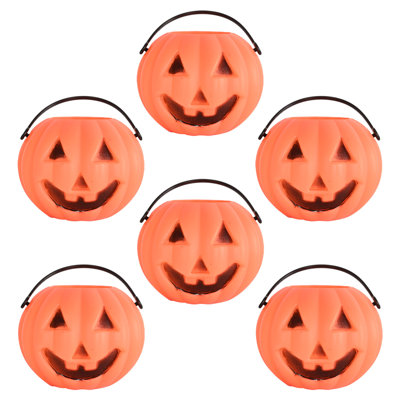 Halloween Plastic Miniature Pumpkin Buckets