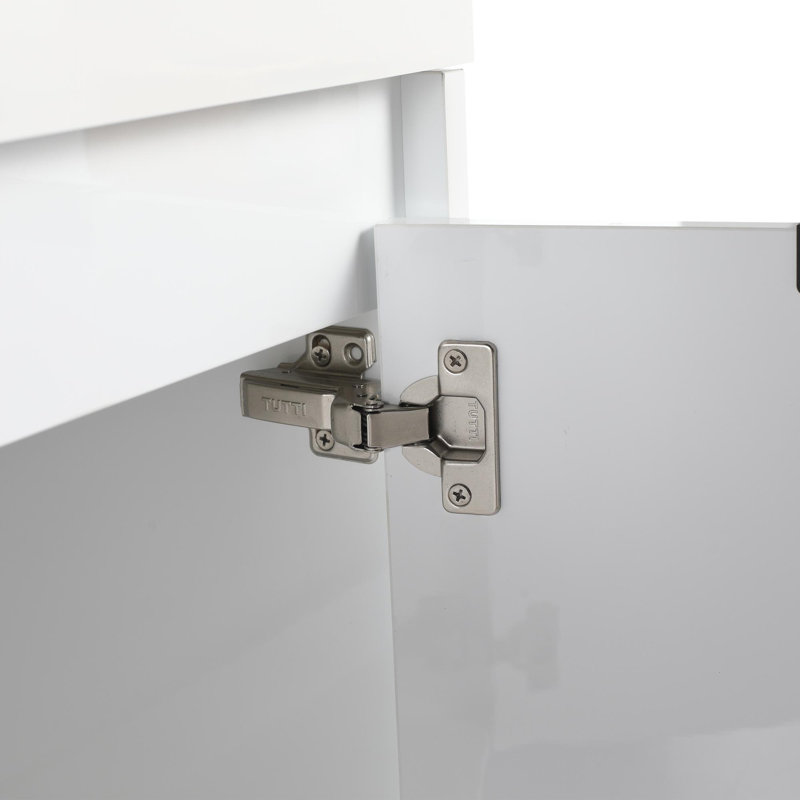 24" Wall Mount Multi-Functional Storage Bathroom Vanity with 1-Wall Cabinet