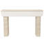 Table d'entrée 47,2 po rectangulaire beige et jaune, console avec deux tiroirs cachés, idéale pour l'entrée et le salon, table à assemblage rapide et facile, surface surdimensionnée moderne, surface généreuse