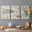 56_Vue de grange esquissée II - Toile tendue avec châssis de qualité supérieure - prête à être accrochée-912560420