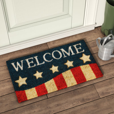 Varian Patriotic Independence Day Outdoor Coir Doormat
