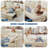 55" Convertible Sleeper Loveseat with USB & Storage Pockets