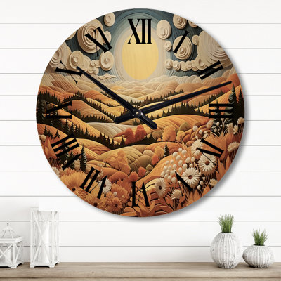 Horloge murale en bois massif Venette