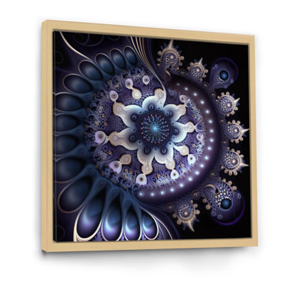 Mauve fractal mandala galactique sur toile