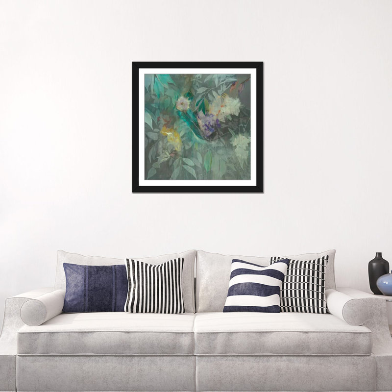 « providence », reproduction sur toile, Blanc, Papier d'art encadré noir, H 24 po x l 24 po x P 1 po