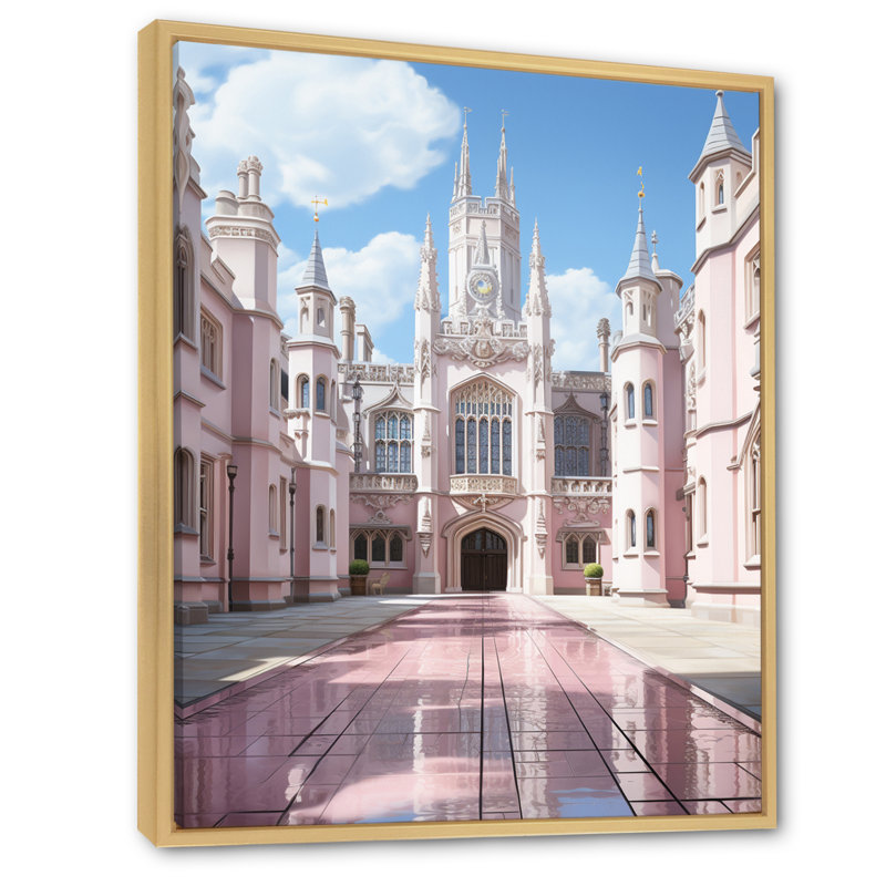 Université de Cambridge, reproduction extrêmement encadrée sur toile, Cadre naturel flottant, H 20 po x l 12 po x P 1 po