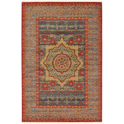 Tapis à motif oriental cramoisi Palazzo