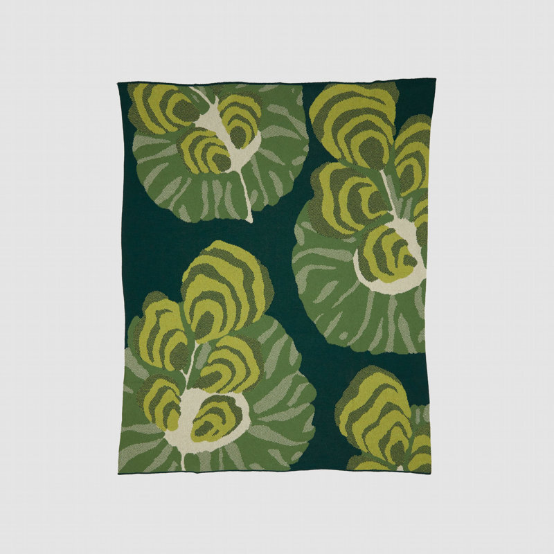 Mid Century Modern Throw Blanket, Green