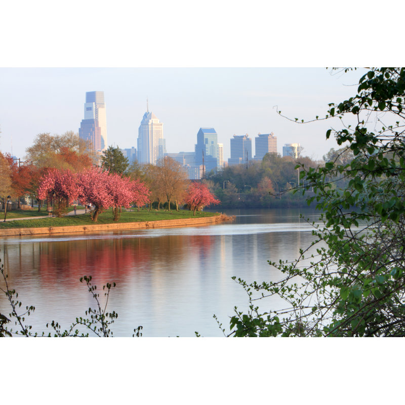Printemps à la rivière Schuykill par Tongshan, H 8 po x l 12 po