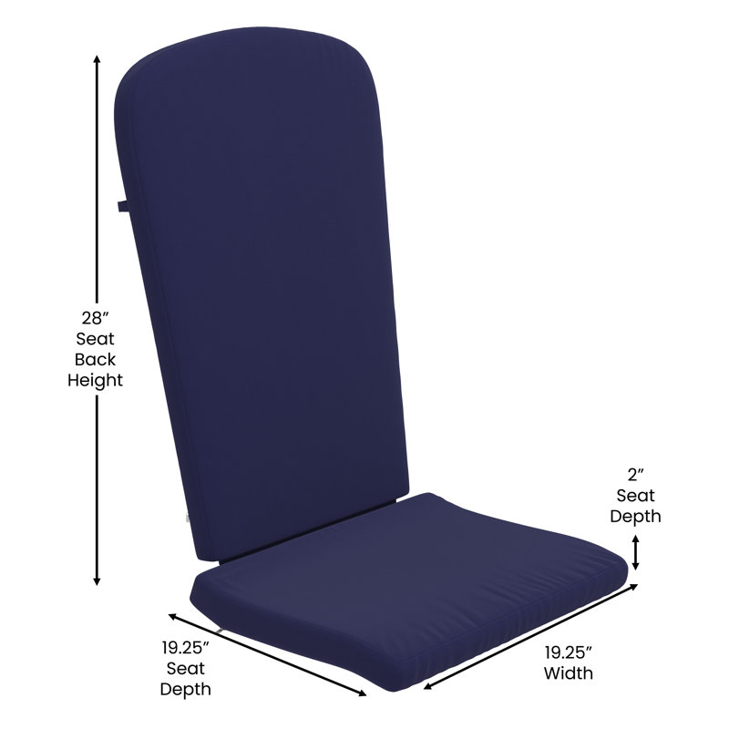 Chaises Adirondack en résine de polyester toutes saisons avec coussins Rangins, Bleu