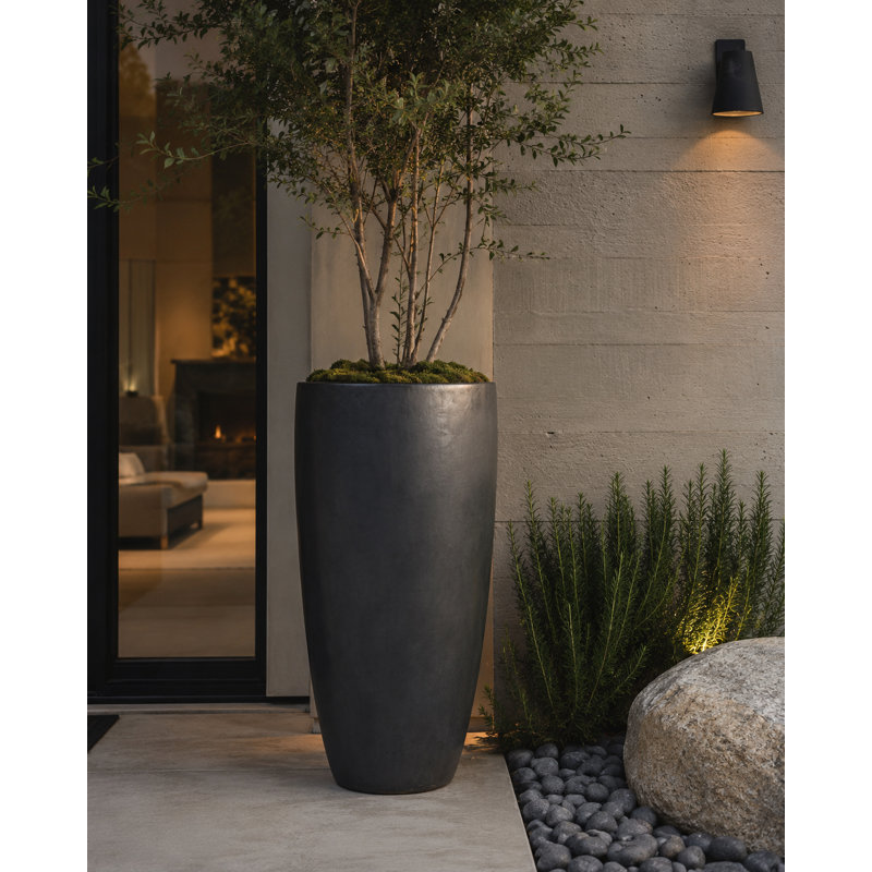 21 po. Vase Calypso - Gris anthracite