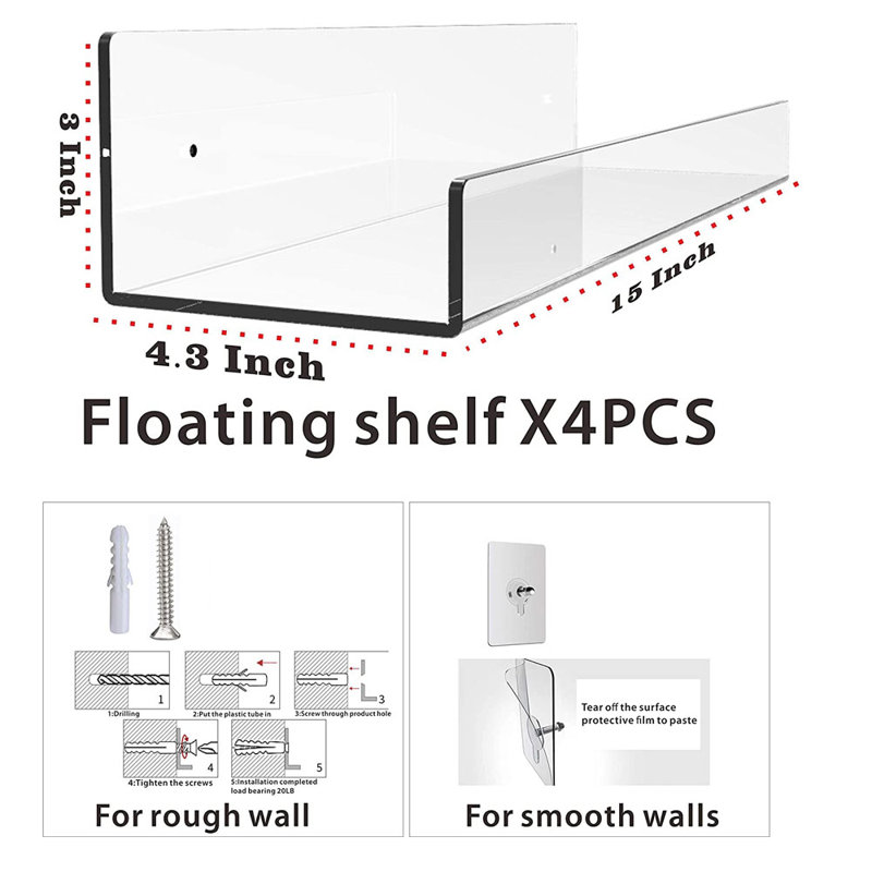 1 Piece Floating Shelf