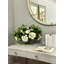 Hydrangea and Thistle Floral Arrangement in a Rectangular Glass Vase