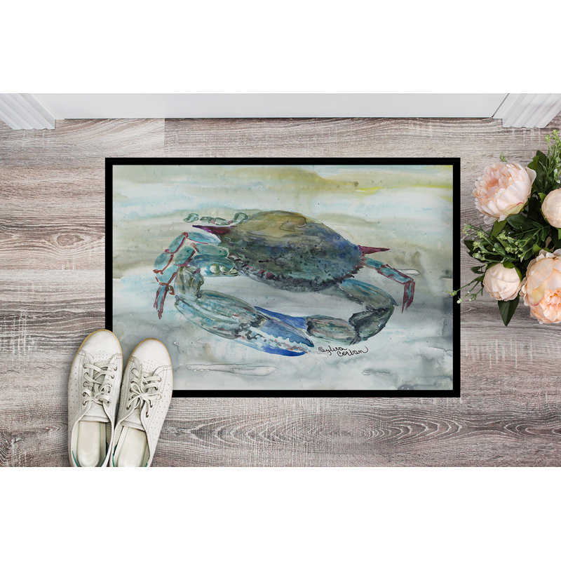Tapis d’extérieur antidérapant intérieur/extérieur antidérapant crabe Chad, Rectangle 2 pi x 3 pi