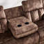 Ensemble de salon inclinable manuel moderne en microfibre 3 pièces avec fauteuil inclinable et causeuse avec console et canapé-131125719-131238529