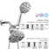 Single-Handle Dual Shower Faucet Set Trim Kit 1.8 GPM With Valve Filtered Handheld Shower Head In Polished Chrome