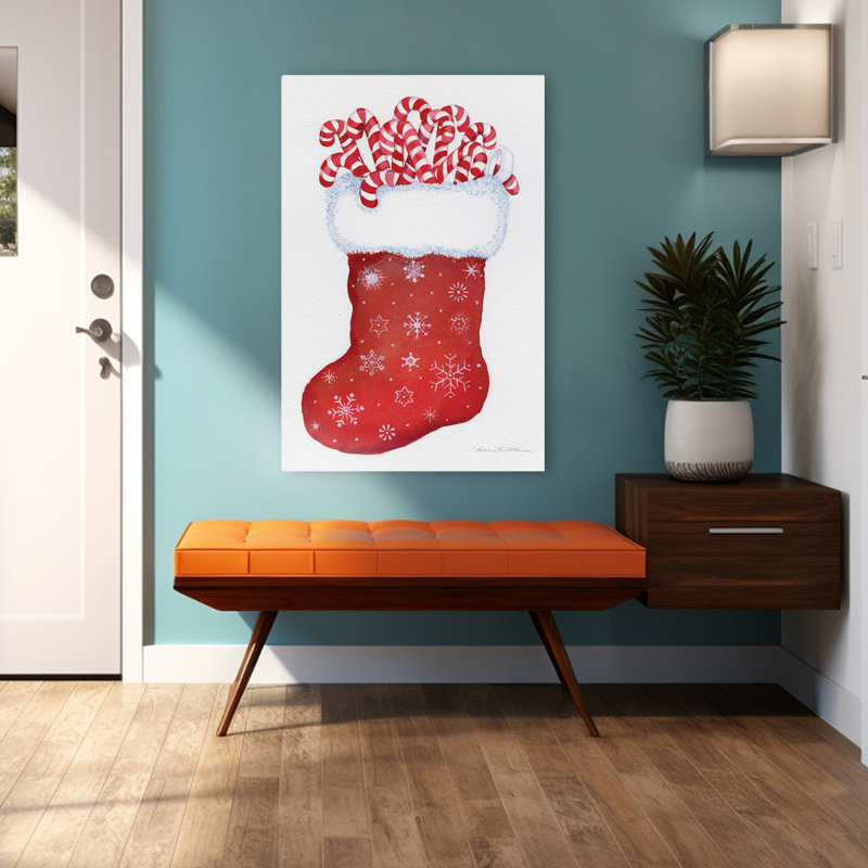 Chaussette de Noël bonbon bonbon, H 48 po x l 32 po