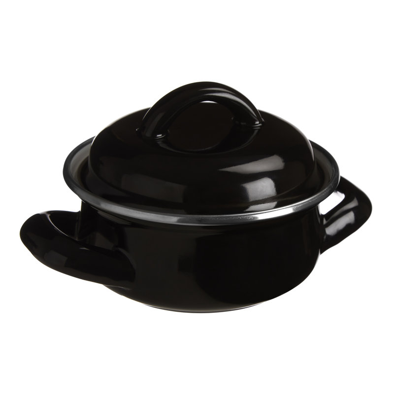 Brambly Cottage Danielburnham 0.4L Aluminum Round Casserole, Black