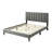 Enabled King Sized Bed In A Box - Gray Fabric Channel Collection Installed Upholstered Headboard