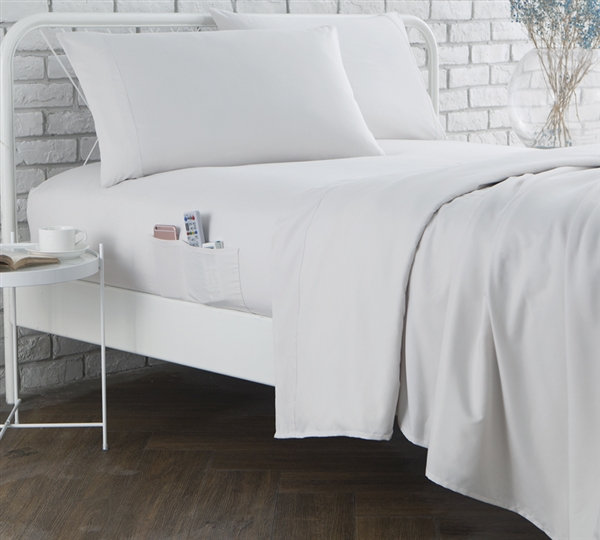 Microfiber Sheet Set, Twin, White