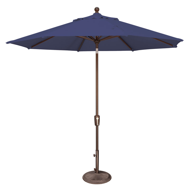 Canela 108'' Market Olefin Umbrella, Bronze, Blue Sky