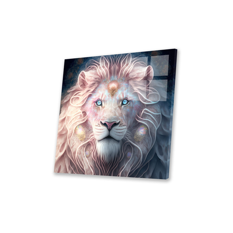 Lion rose sur plastique / acrylique par Spacescapes