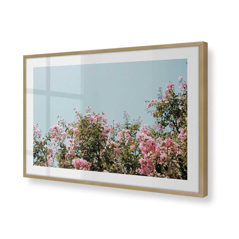 «Blossoming Canopy Print», dans un cadre, Cadre doré brossé, H 19,25 po x l 25,25 po x P 1,25 po
